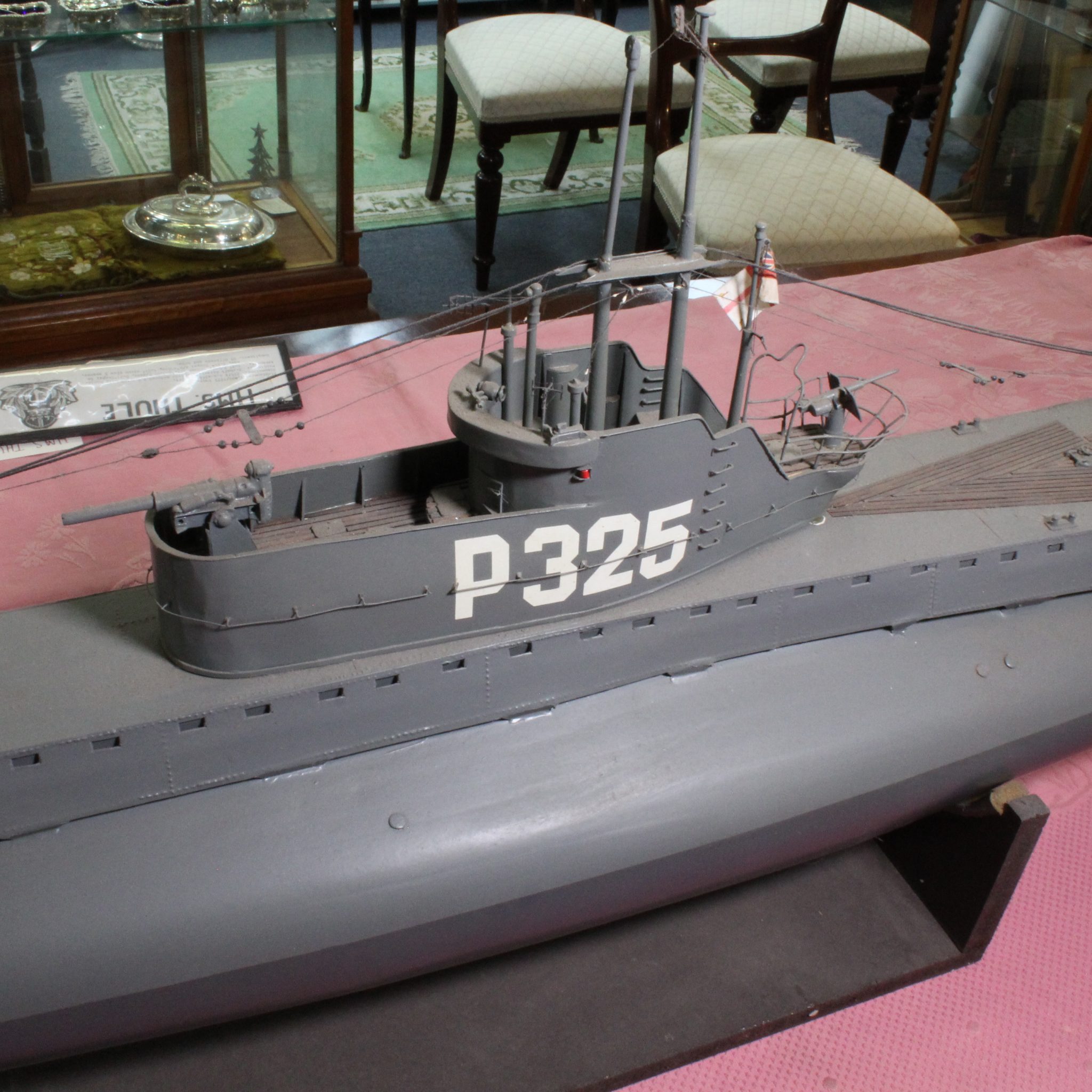 H.M.S. Thule EX-325 Submarine Hand built (2meters) - Camberwell Antique ...